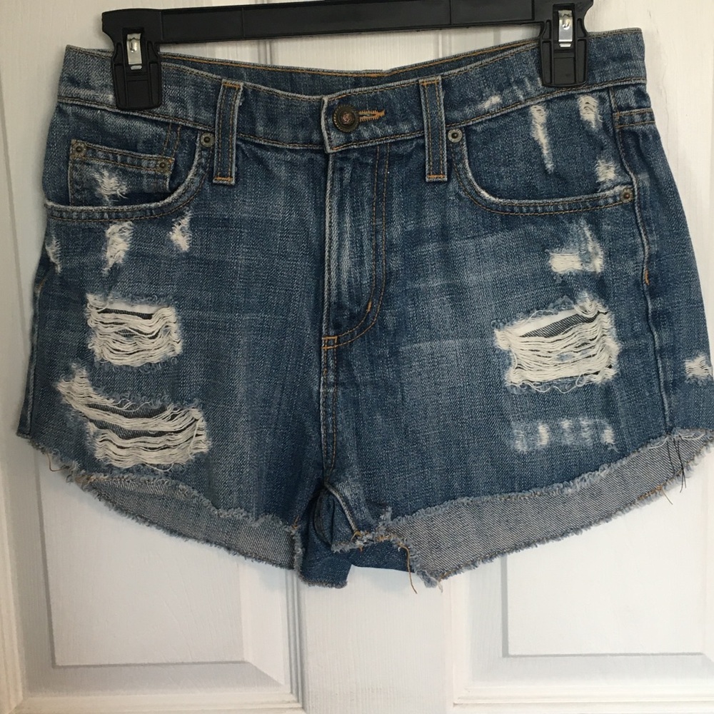 Carmar Distressed Blue Denim Cutoff Shorts
